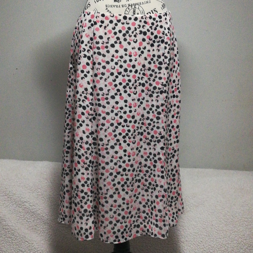 Norton McNaughton Polkadot Skirt Size 6 100% Polyester Multicolor Women